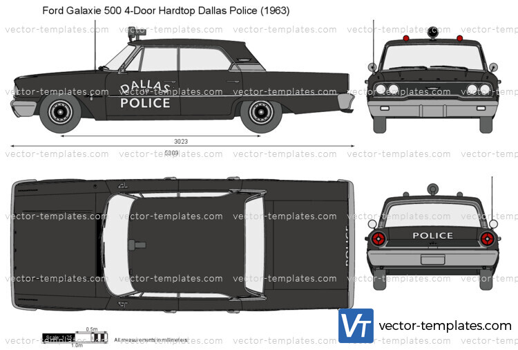 Ford Galaxie 500 4-Door Hardtop Dallas Police