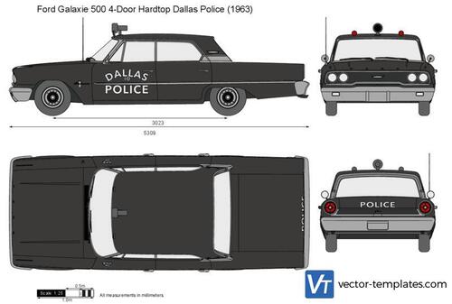 Ford Galaxie 500 4-Door Hardtop Dallas Police