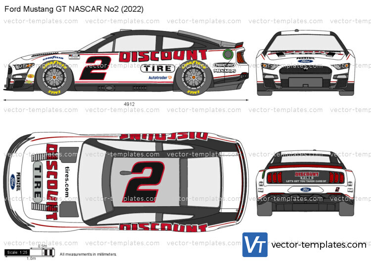 Ford Mustang GT NASCAR No2