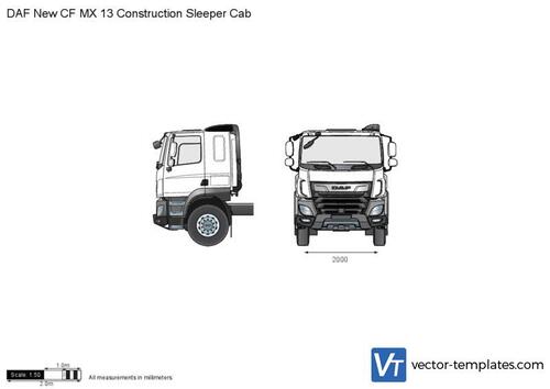 DAF New CF MX 13 Construction Sleeper Cab