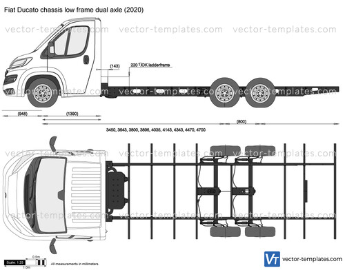 Fiat Ducato chassis low frame dual axle