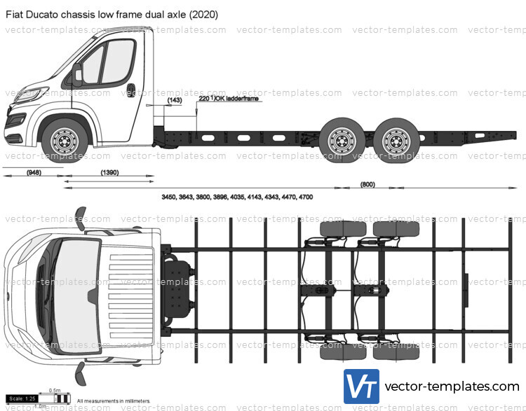 Fiat Ducato chassis low frame dual axle