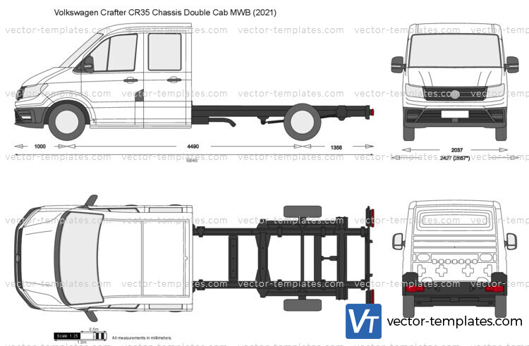 Volkswagen Crafter CR35 Chassis Double Cab MWB