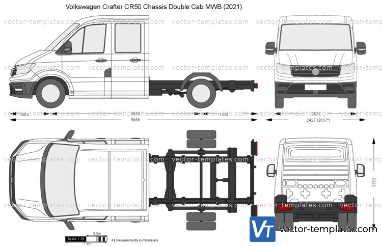 Volkswagen Crafter CR50 Chassis Double Cab MWB