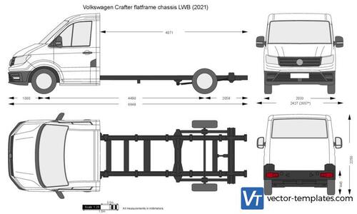 Volkswagen Crafter flatframe chassis LWB