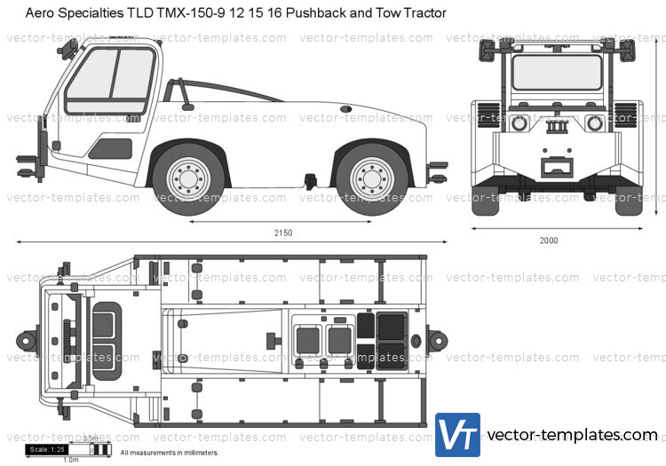 Aero Specialties TLD TMX-150-9 12 15 16 Pushback and Tow Tractor