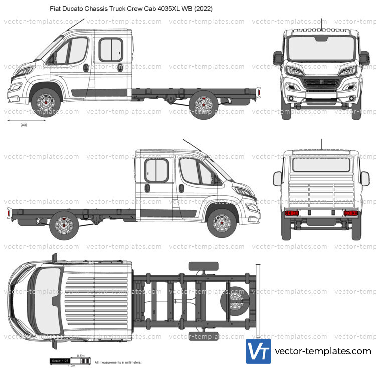 Fiat Ducato Chassis Truck Crew Cab 4035XL WB