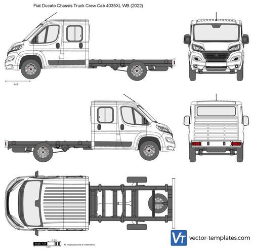 Fiat Ducato Chassis Truck Crew Cab 4035XL WB