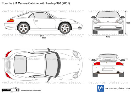 Porsche 911 Carrera Cabriolet with hardtop 996