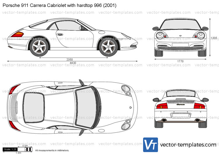 Porsche 911 Carrera Cabriolet with hardtop 996