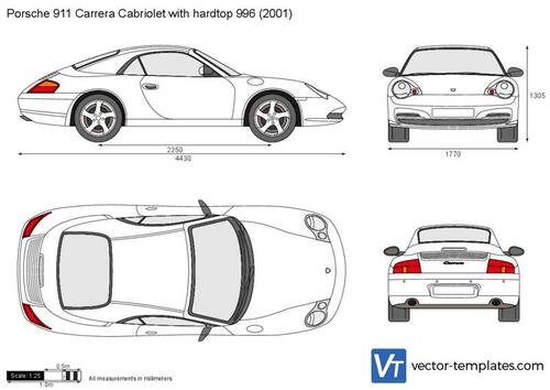 Porsche 911 Carrera Cabriolet with hardtop 996