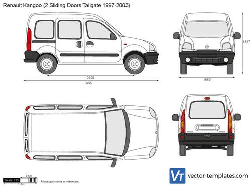 Renault Kangoo (2 Sliding Doors Tailgate