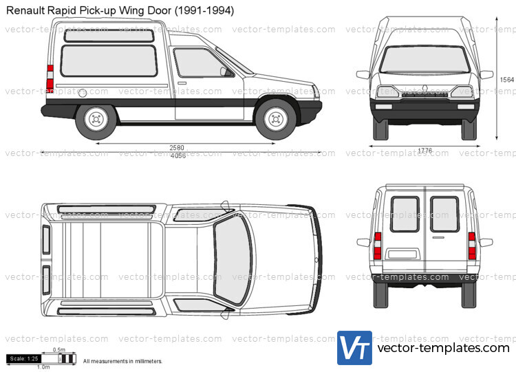 Renault Rapid Pick-up Wing Door (1991-1994)