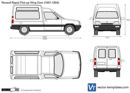 Renault Rapid Pick-up Wing Door (1991-1994)