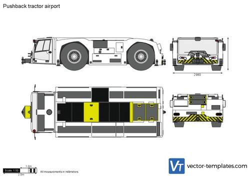 Pushback tractor airport