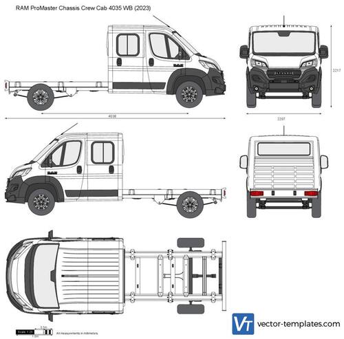 RAM ProMaster Chassis Crew Cab 4035 WB