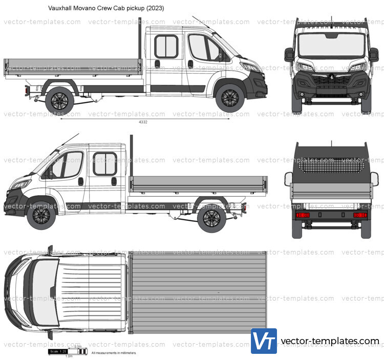 Vauxhall Movano Crew Cab pickup