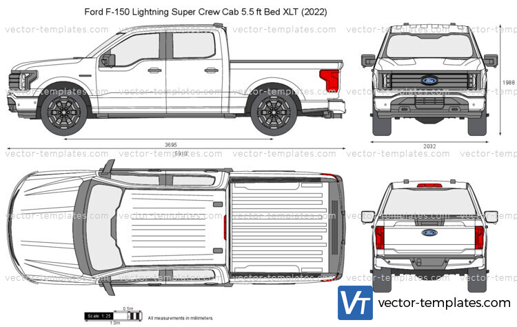 Ford F-150 Lightning Super Crew Cab 5.5 ft Bed XLT