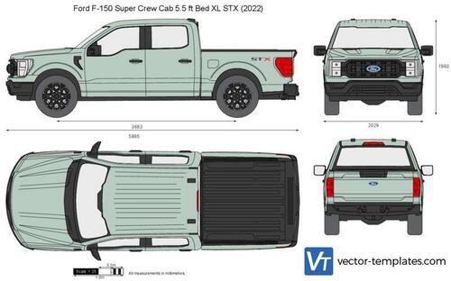 Ford F-150 Super Crew Cab 5.5 ft Bed XL STX