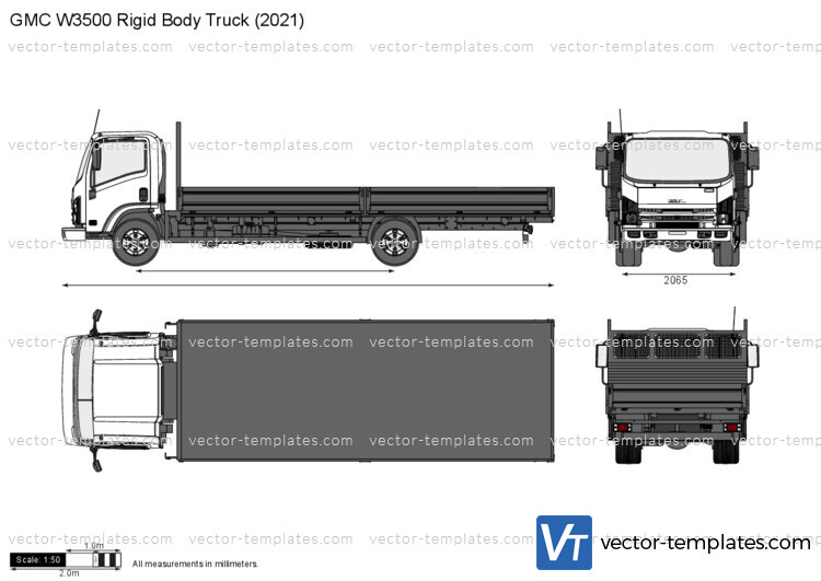 GMC W3500 Rigid Body Truck