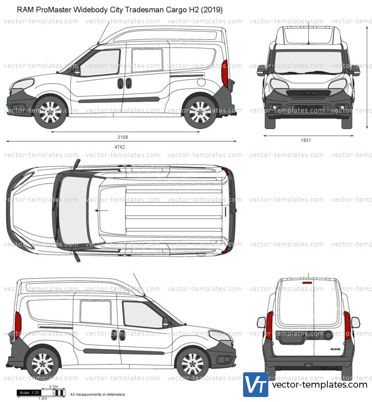 RAM ProMaster Widebody City Tradesman Cargo H2