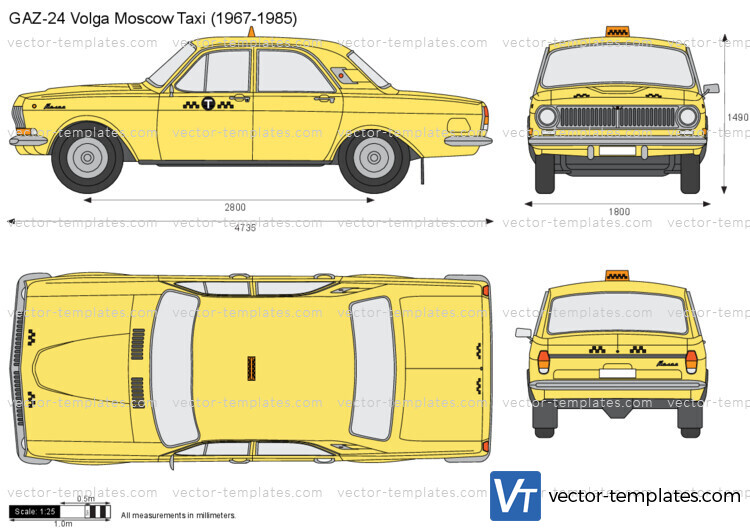 GAZ-24 Volga Moscow Taxi