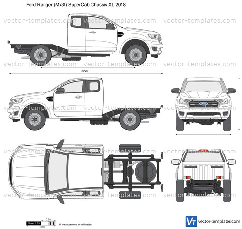 Ford Ranger (Mk3f) SuperCab Chassis XL