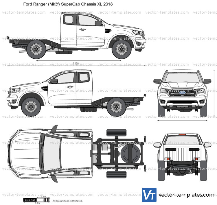 Ford Ranger (Mk3f) SuperCab Chassis XL