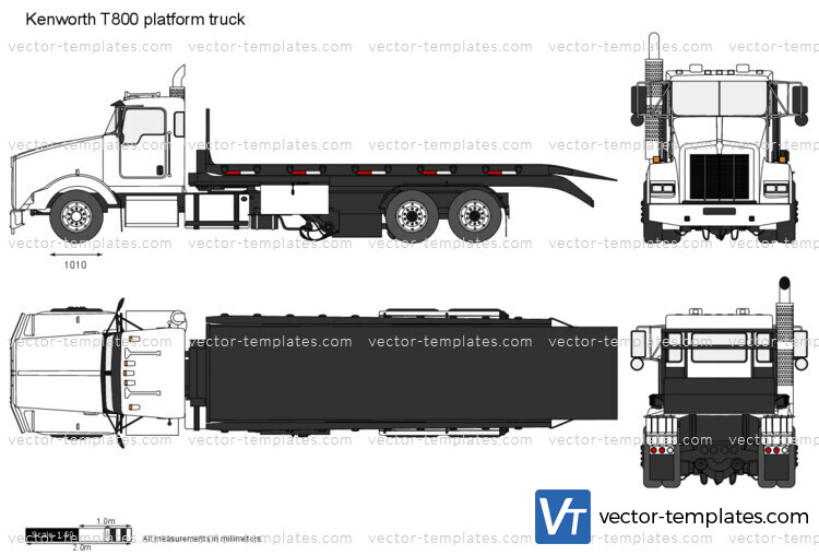 Kenworth T800 platform truck