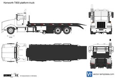 Kenworth T800 platform truck