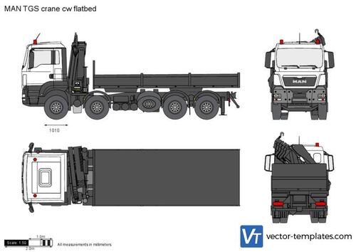 MAN TGS crane cw flatbed