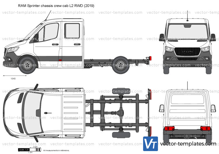 RAM Sprinter chassis crew cab L2 RWD