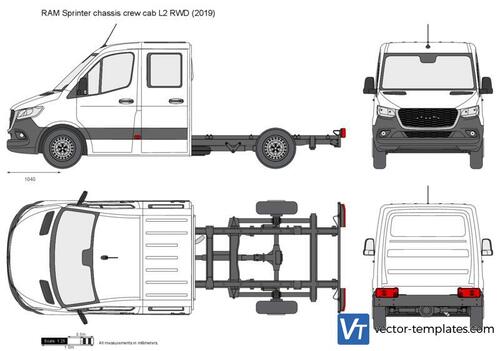 RAM Sprinter chassis crew cab L2 RWD