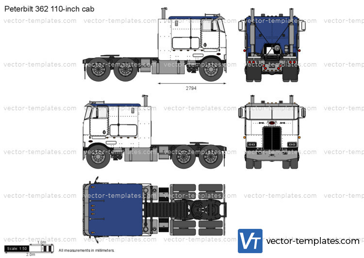 Peterbilt 362 110-inch cab