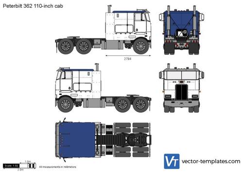 Peterbilt 362 110-inch cab