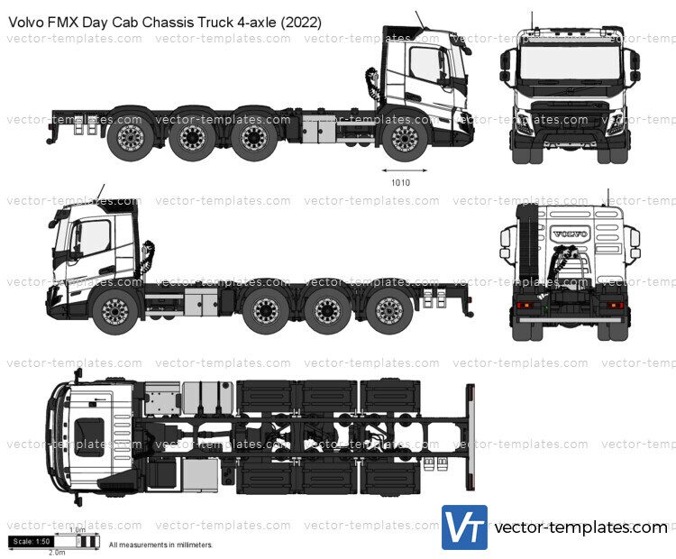 Volvo FMX Day Cab Chassis Truck 4-axle