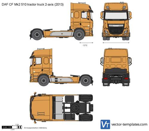 DAF CF Mk2 510 tractor truck 2-axis