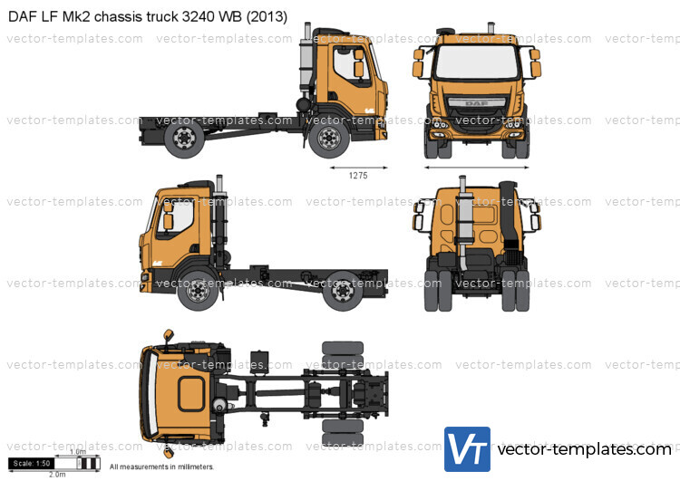 DAF LF Mk2 chassis truck 3240 WB