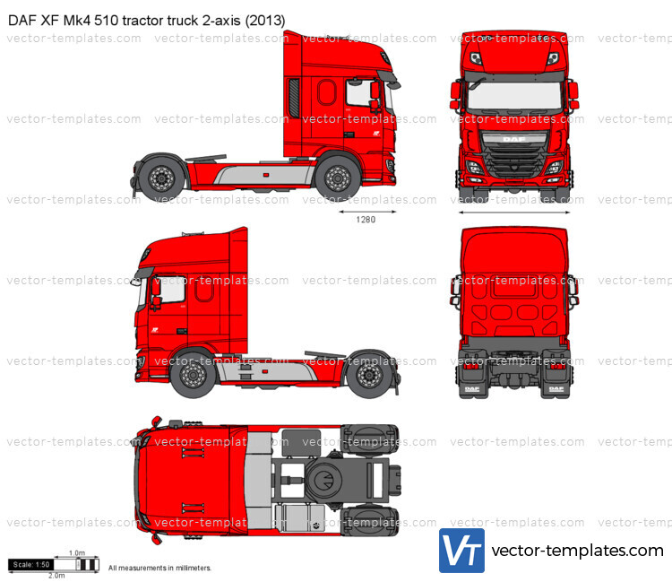 DAF XF Mk4 510 tractor truck 2-axis