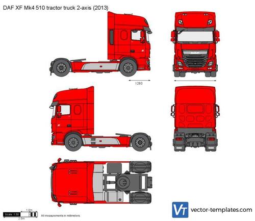 DAF XF Mk4 510 tractor truck 2-axis