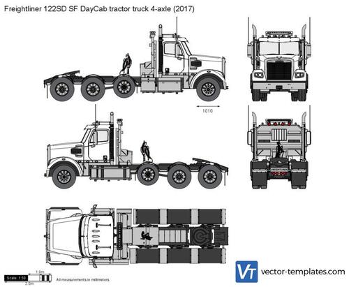 Freightliner 122SD SF DayCab tractor truck 4-axle