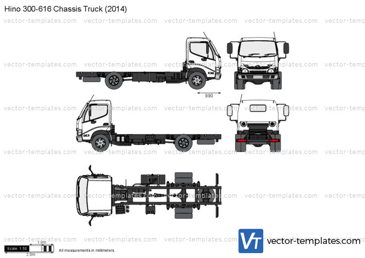 Hino 300-616 Chassis Truck