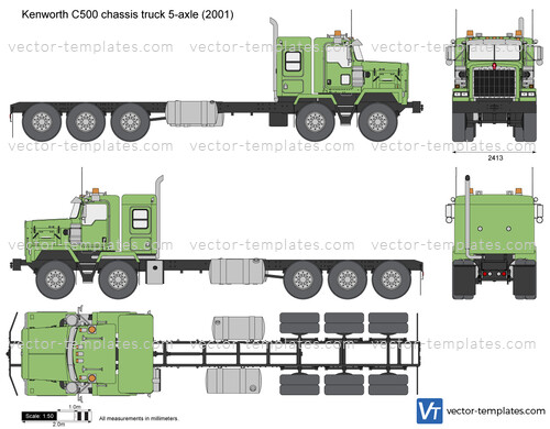 Kenworth C500 chassis truck 5-axle