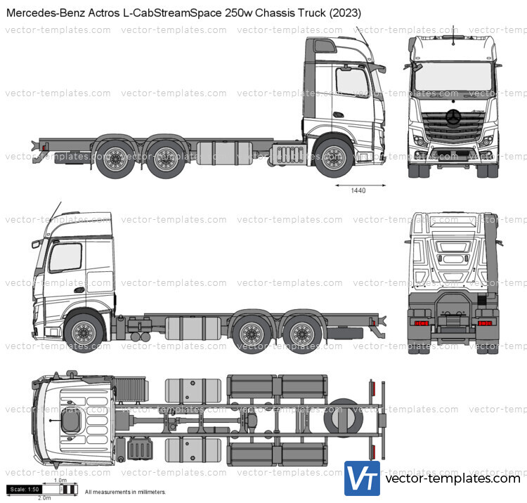 Mercedes-Benz Actros L-CabStreamSpace 250w Chassis Truck