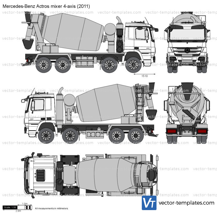 Mercedes-Benz Actros mixer 4-axis