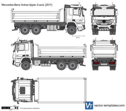 Mercedes-Benz Actros tipper 3-axis