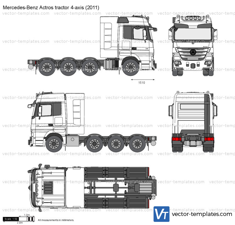 Mercedes-Benz Actros tractor 4-axis