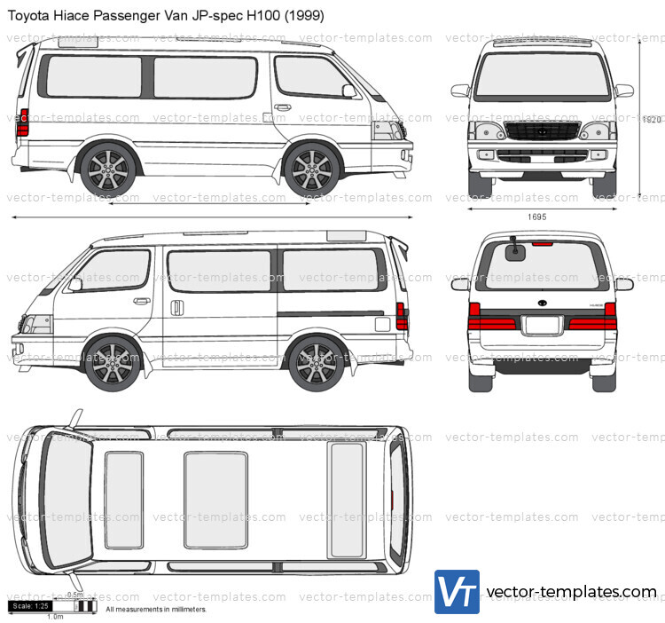 Toyota Hiace Passenger Van JP-spec H100