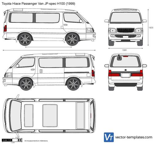 Toyota Hiace Passenger Van JP-spec H100