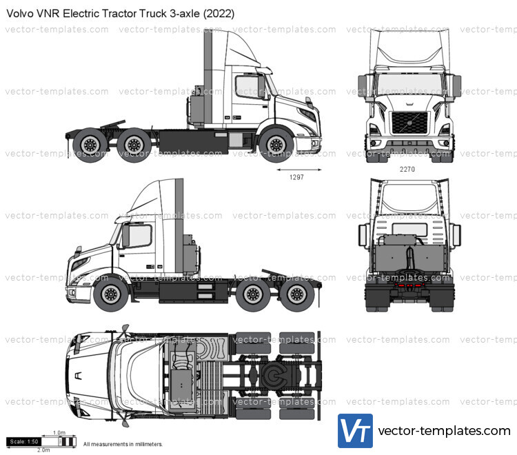 Volvo VNR Electric Tractor Truck 3-axle